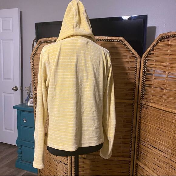 The North Face Yellow stripe Quarter-Zip Fleece Sweater large A5 series women’s - Picture 4 of 11